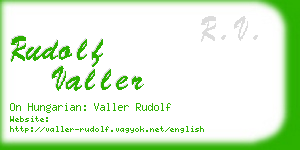 rudolf valler business card